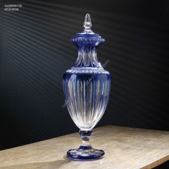Italian Luxury Lighting / Vases / Blue Crystal 72 cm SAM95057TB