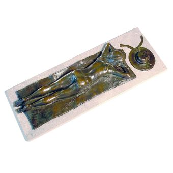 Tom Corbin / Author's sculpture / Sunbather with Hat S2070