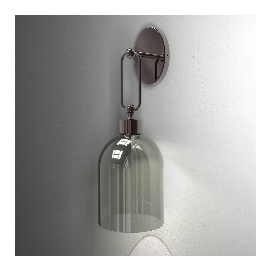 Iron Grey Finish / Fumè-Green Glass