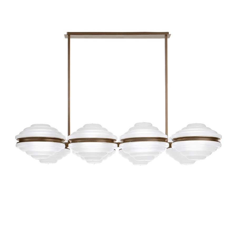 Pendant lamp / Bronze finish / Satin glass