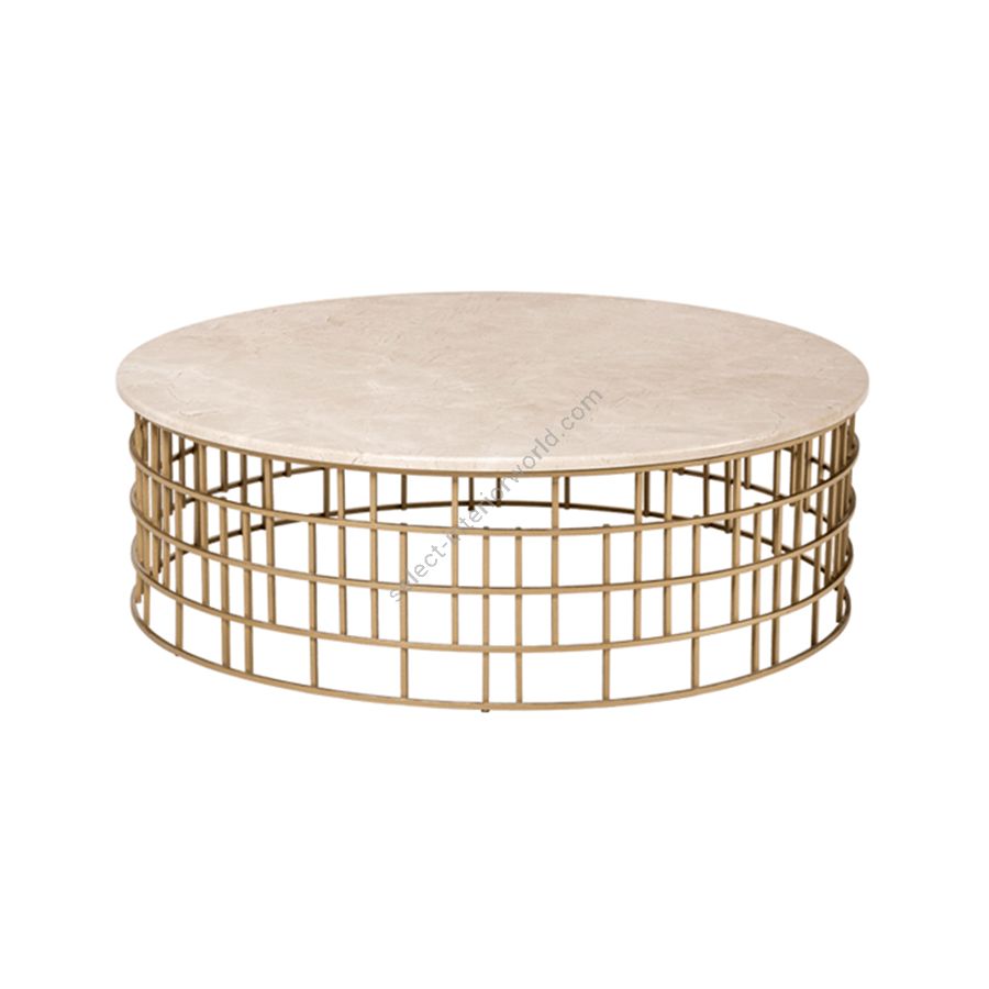 Bronze metal finish / Ivory marble top