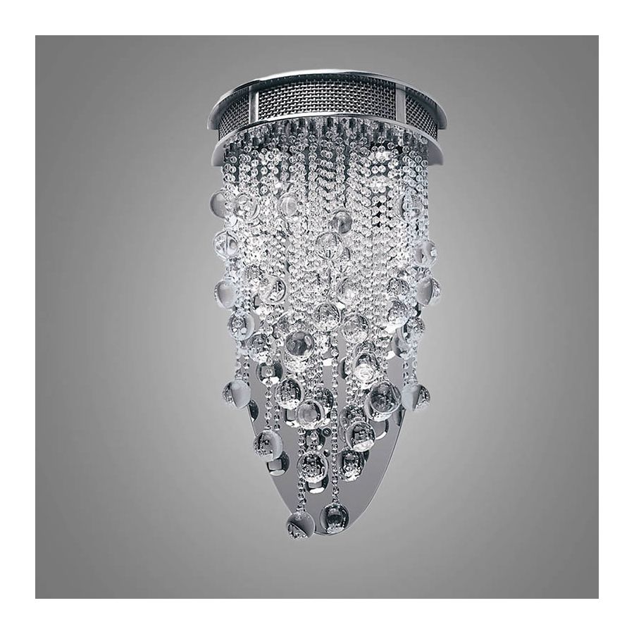 Clear Crystal Sphere type / 100% coverage / cm.: 61 x 35.6 x 19.7 / inch.: 24" x 14" x 7.75"