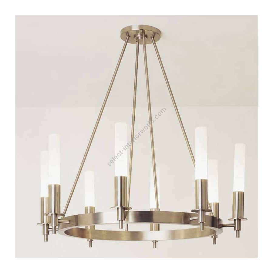 Satin Brass finish, 8 lights (cm.: W 77.5 x D 77.5 / inch.: W 30" x D 30")