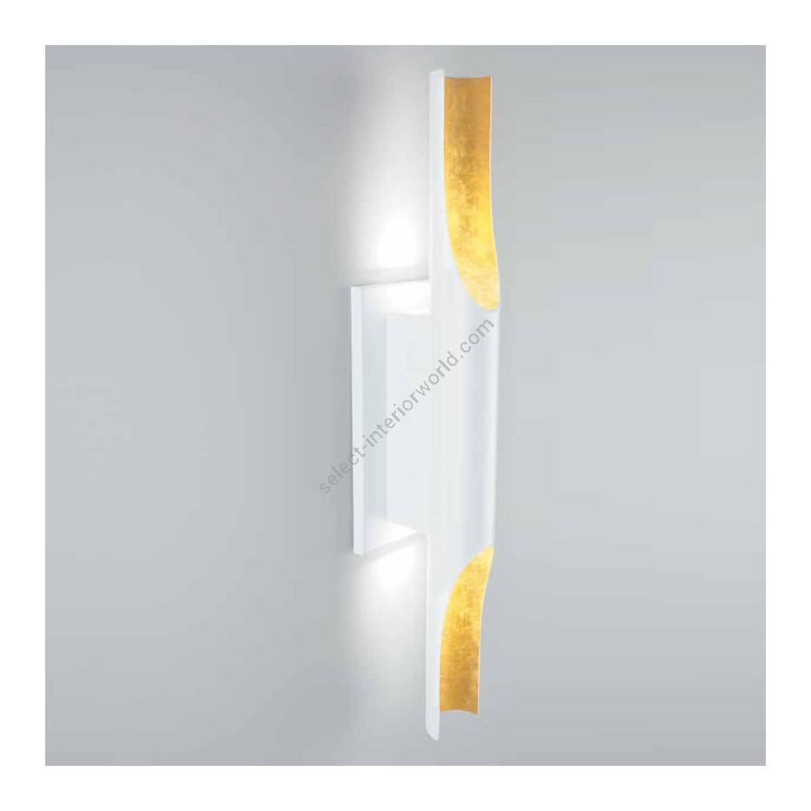 Matte White (MW) Powder Coat and Yellow Gold (22 kt) finish