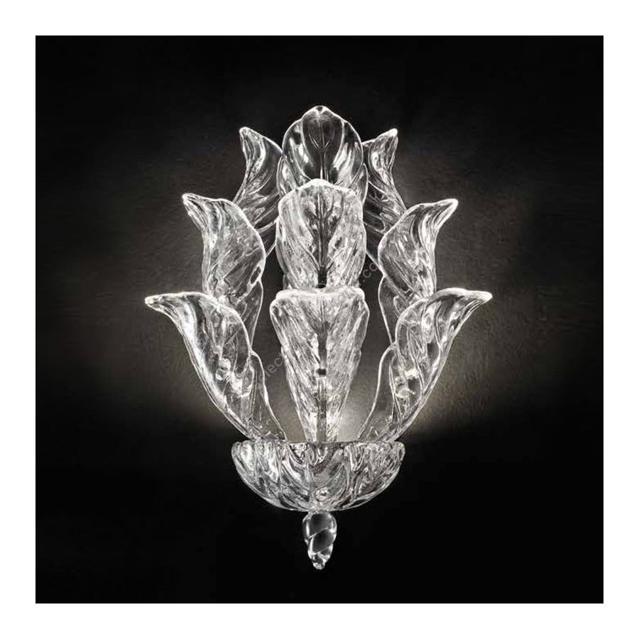 Clear glass, cm.: 46 x 38 x 23 / inch.: 18.2" x 15" x 9.1" size
