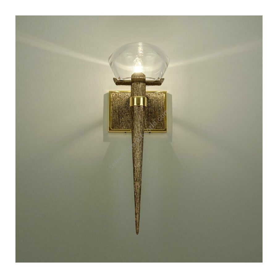 Polished Brass finish 1 lights (cm.: H 56.8 x W 16.2 / inch.: H 22" x W 6")