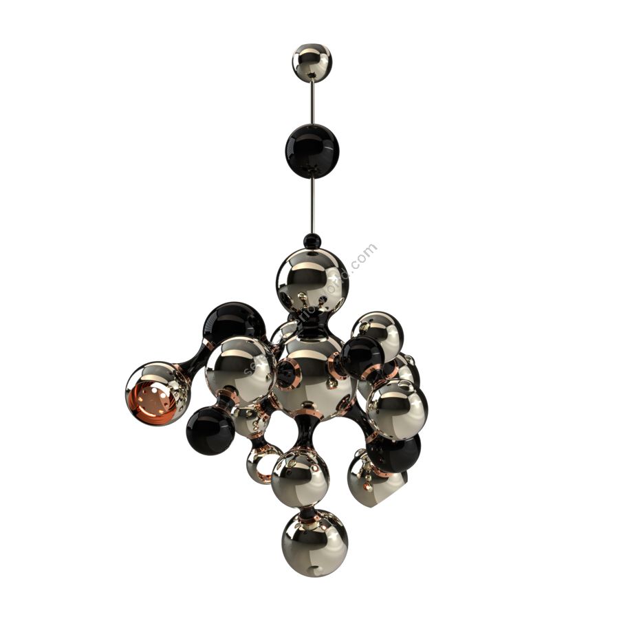 Finish: Nickel plated and black lacquered