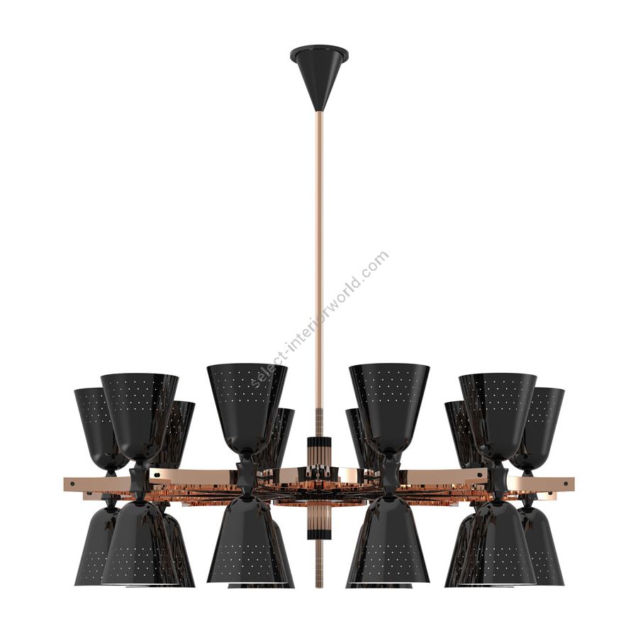 Charles 20 - Finish: Copper Plated (Body); Glossy Black & White Matte (shade)