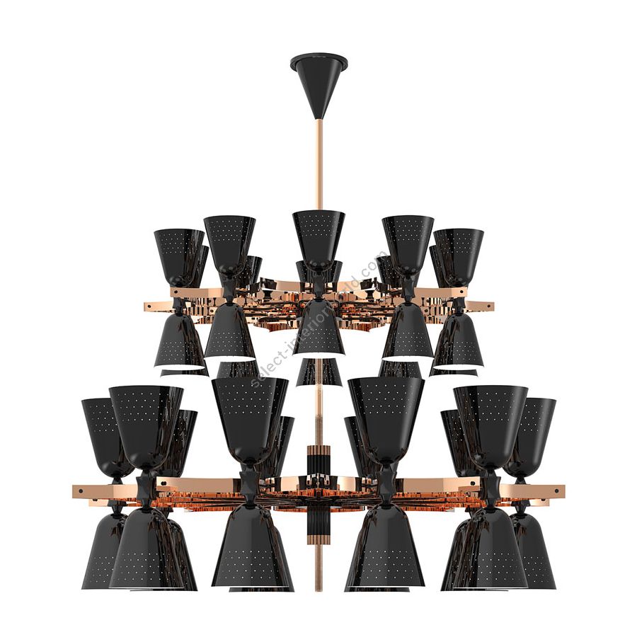 Charles 40 - Finish: Copper Plated (Body); Glossy Black & White Matte (shade)