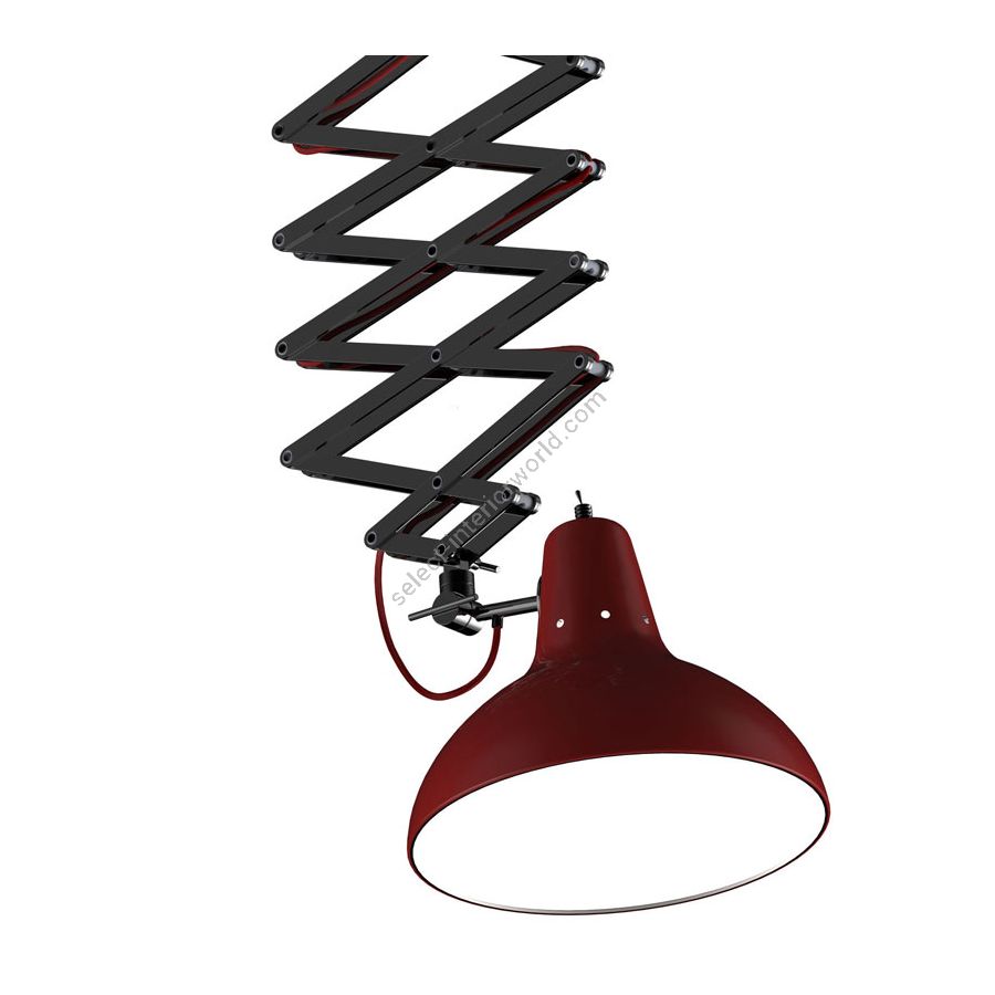 Finish: Body - Nickle Black Plated; Shade - Red Matte & White Matte (inside); Wire - Red