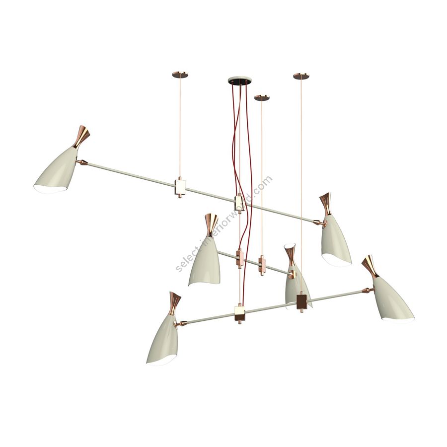 Finish: Body - White Matte & Gold Plated; Shade - Glossy White, Gold Plated & White Matte (inside)