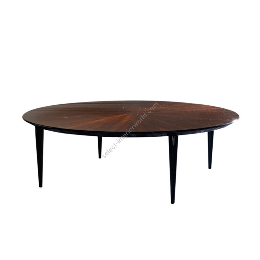 Finish  Gloss black lacquered, Top Makassar ray disposed ebony 