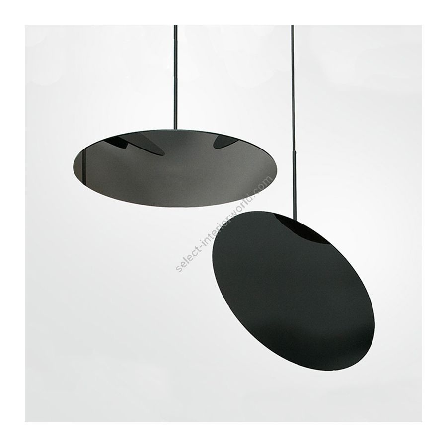 Pendant led lamp / Black Acrylic finish / Black lampshade