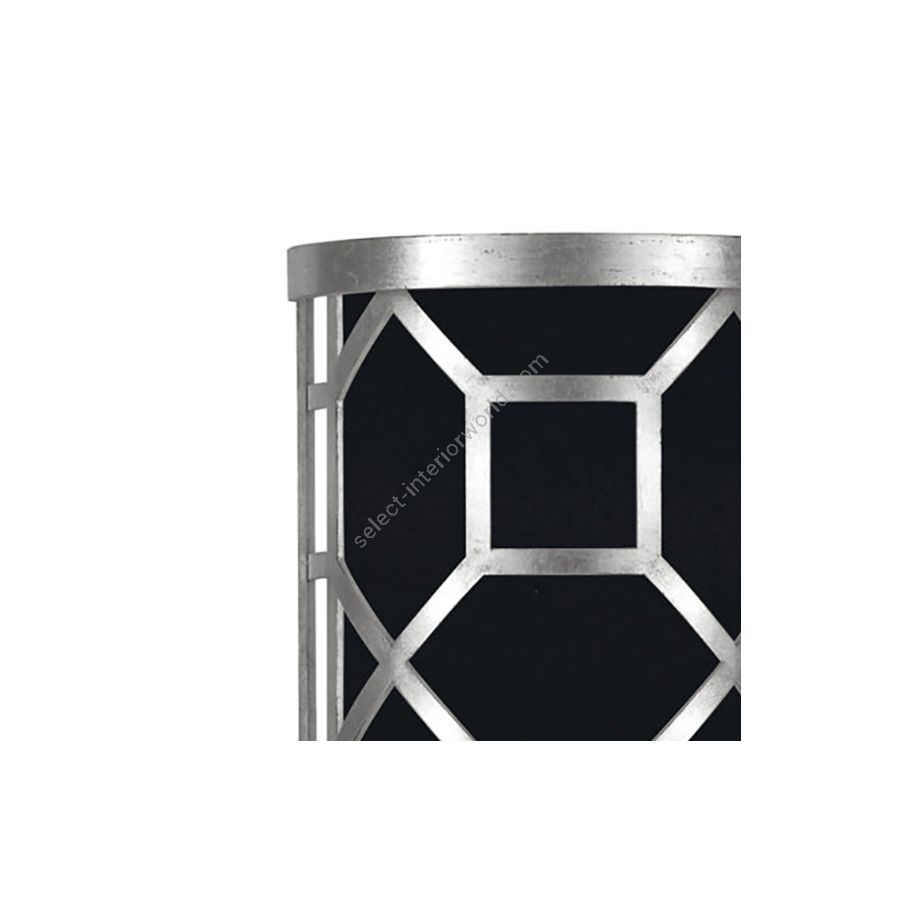 Silver Leaf / Black Fabric & Silver Inner Lining Shade