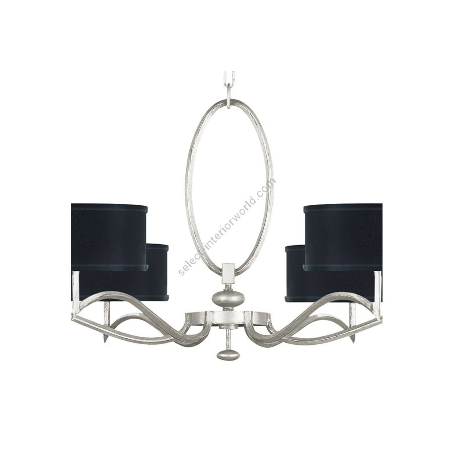 Silver Leaf / Black Fabric & Silver Inner Lining Shades - 771740-42