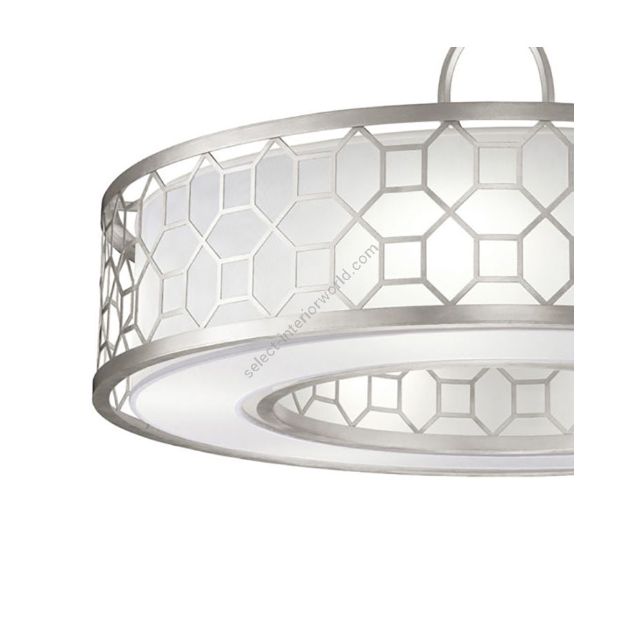 Silver Leaf / White Fabric Shade - 780340-41