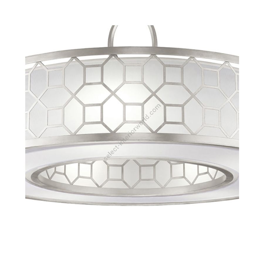 Silver Leaf / White Fabric Shade - 780340-41