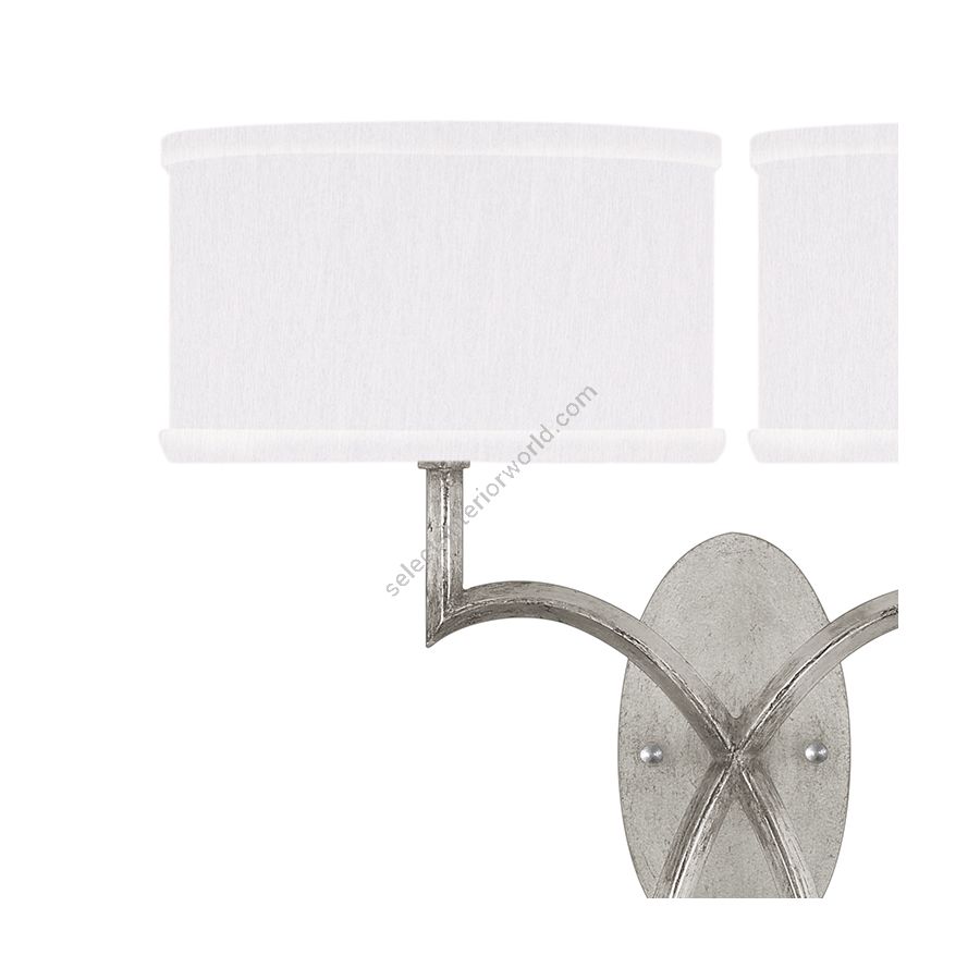 Silver Leaf / White Fabric Shades - 784750-41