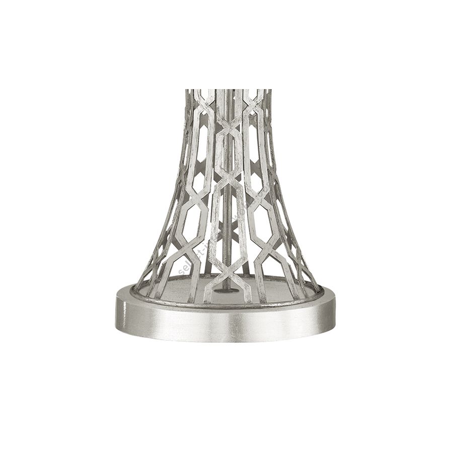 Silver Leaf / White Fabric Shades - 784910-41