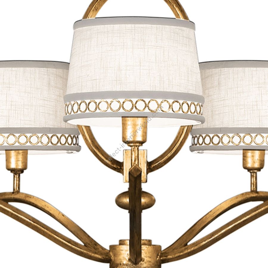 Gold / White Linen Shades - 785440-2