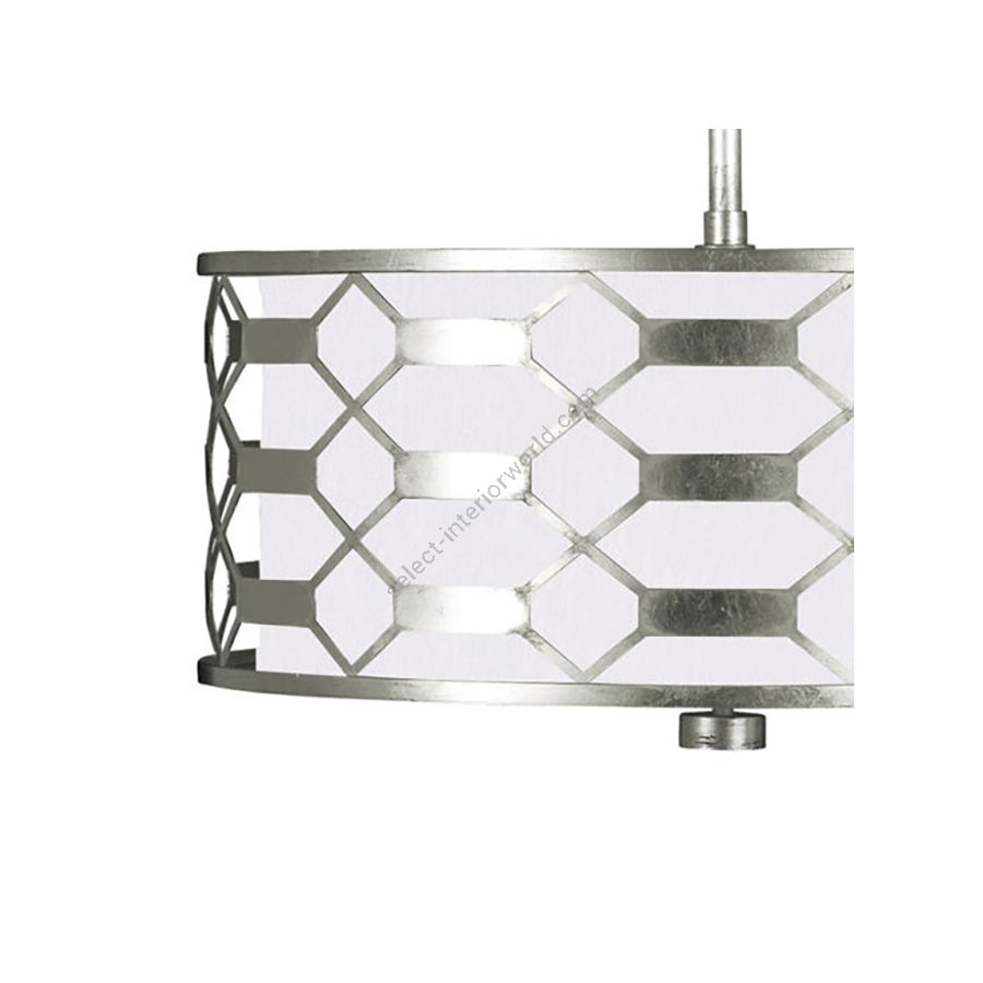 Silver Leaf / White Fabric Shade - 787540-41