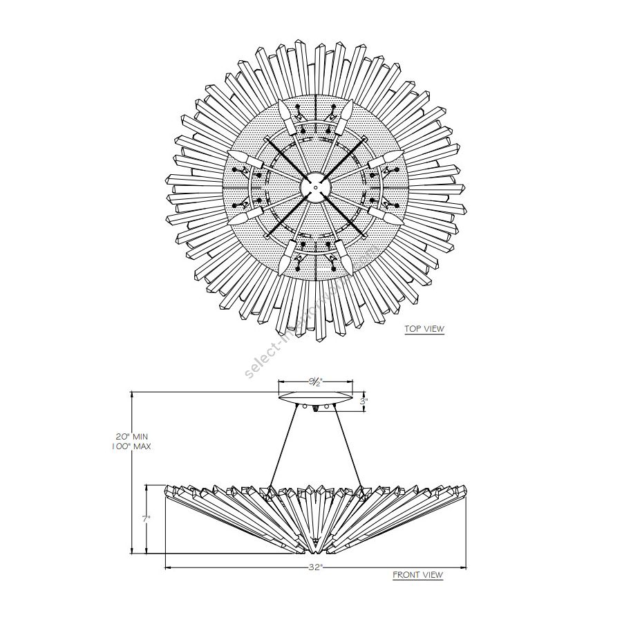 32″ Silver - 870240-1 / 7” H x 32” W ( 17.78 cm x 81.28 cm )