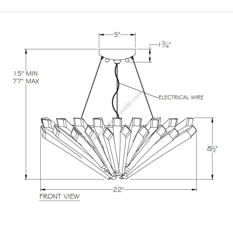 22″ Silver - 870240-2 / 8.5” H x 22” W ( 21.59 cm x 55.88 cm )