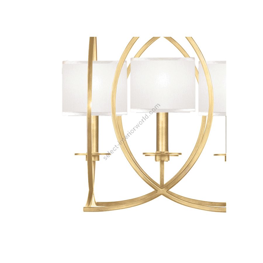 Gold Leaf / White Fabric Shades - 887740-310