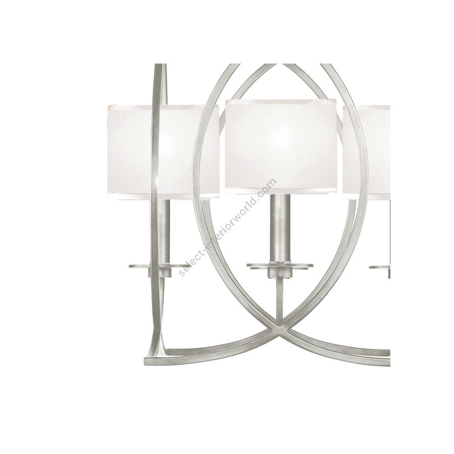 Silver Leaf / White Fabric Shades - 887740-41