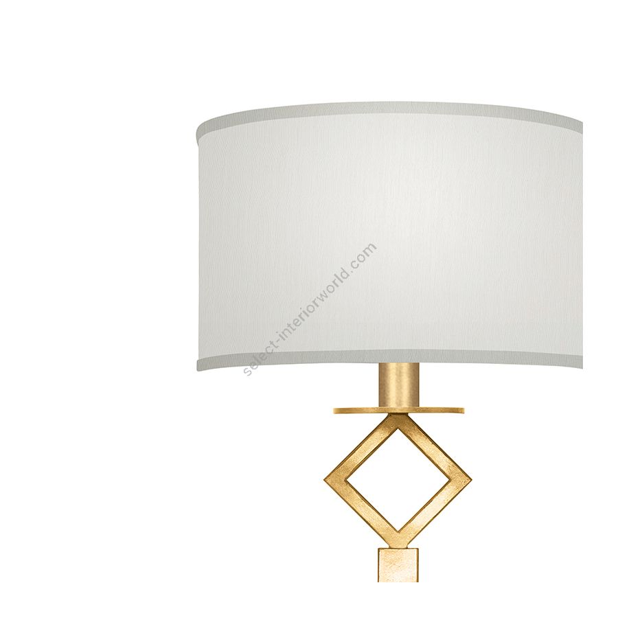 Gold Leaf / White Fabric Shades - 887950-310