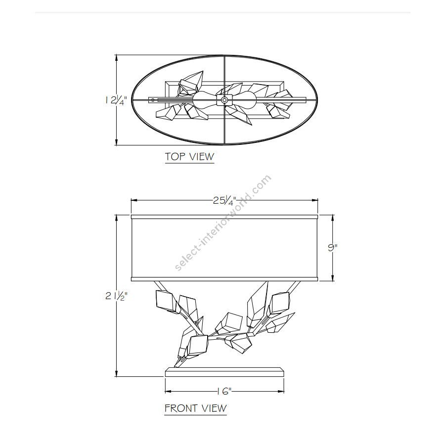 Foret 21.5" Left Side Table Lamp 908510-1