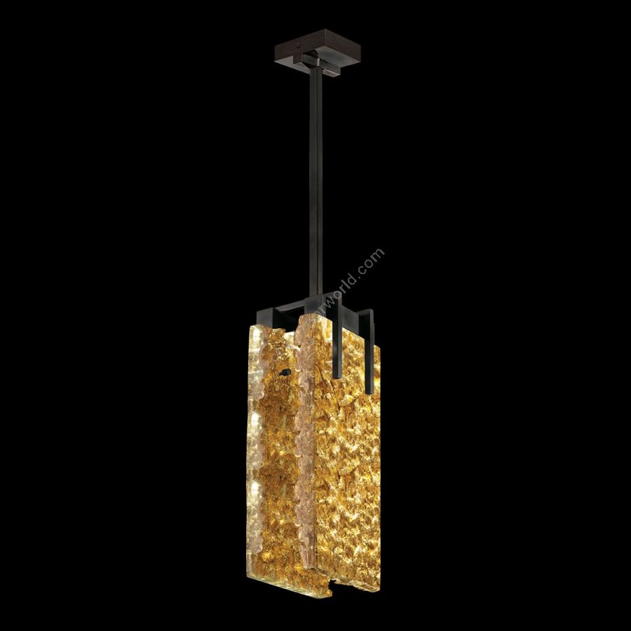 Black / Gold Leaf Glass - 931040-12