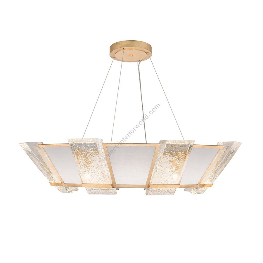 Gold leaf finish with textured linen