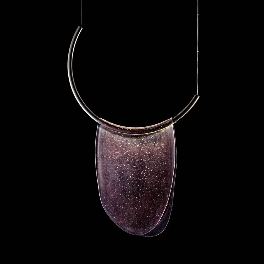 Pendant led lamp / Amethist glass colour