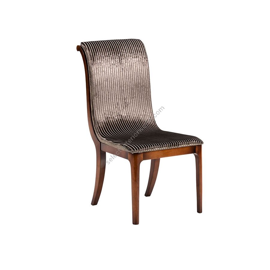 Dining chair / Pau Ferro veneer / Fabric upholstery