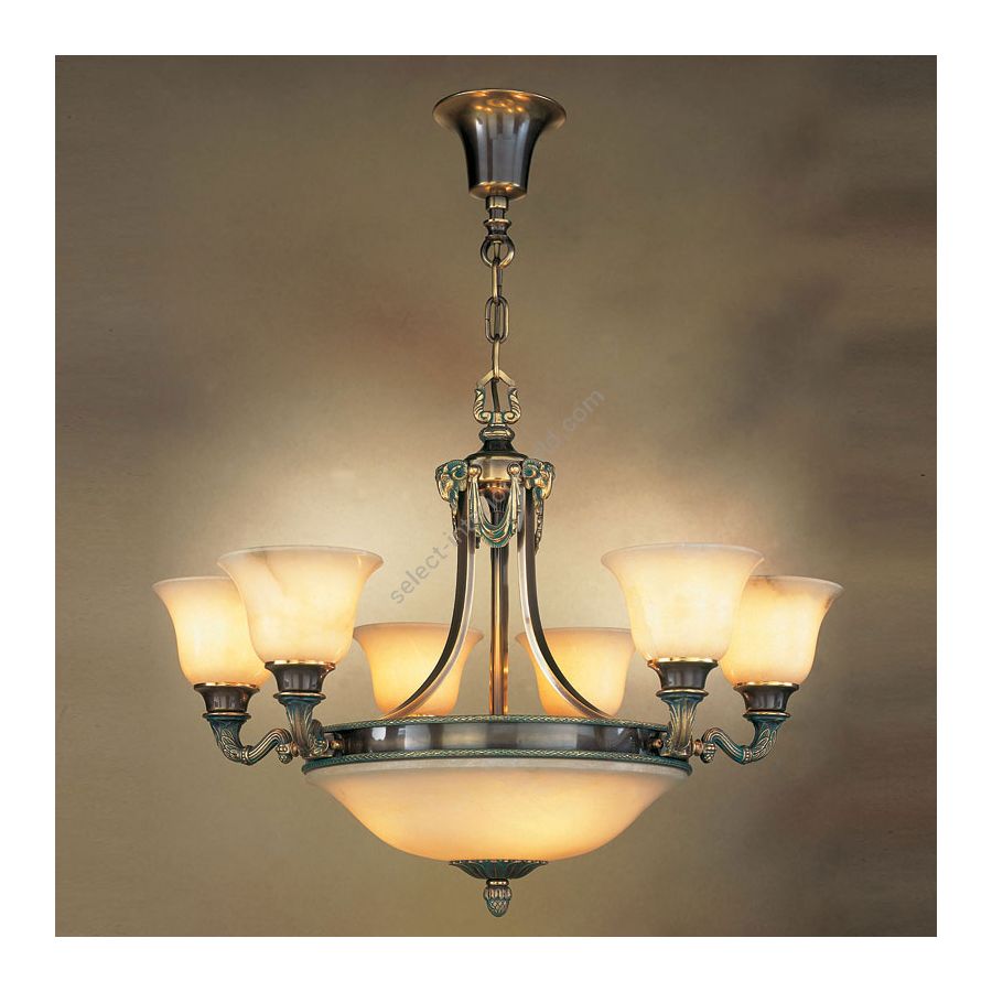 Antique Brass Green Patina finish