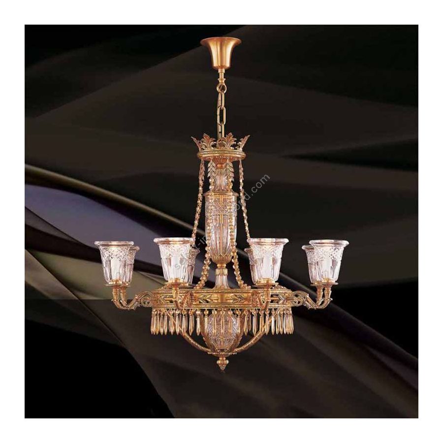 French Gold finish with Amber Crystal