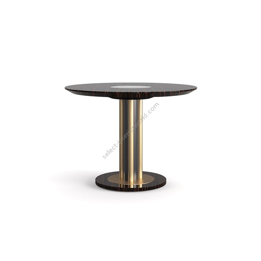 Coffee table / High Gloss Makassar / Polished Brass finish