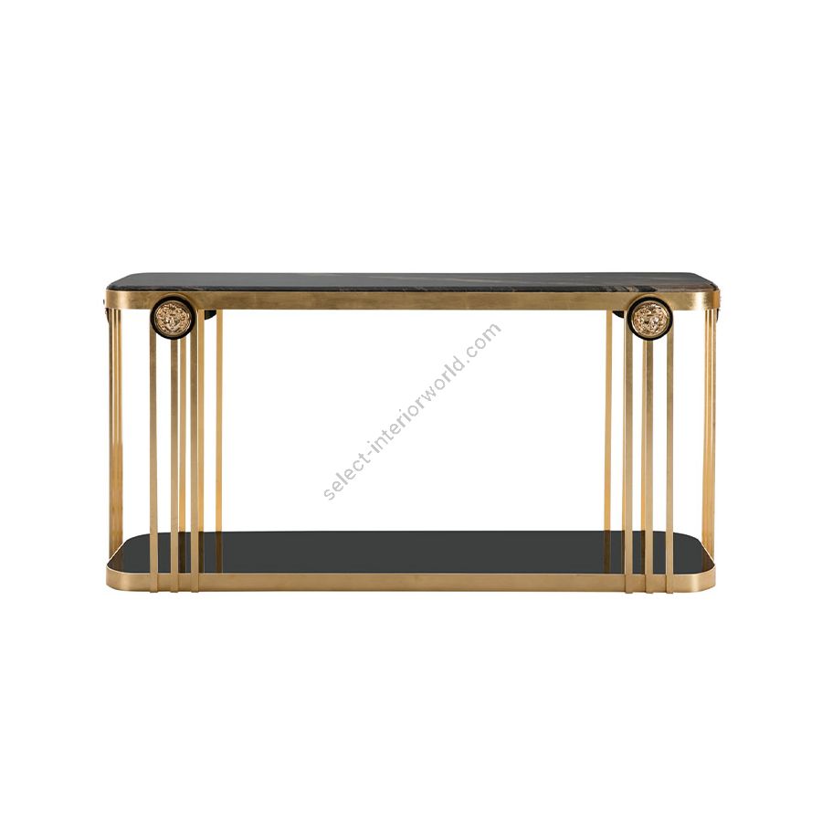 Console table / Antique gold plated finish