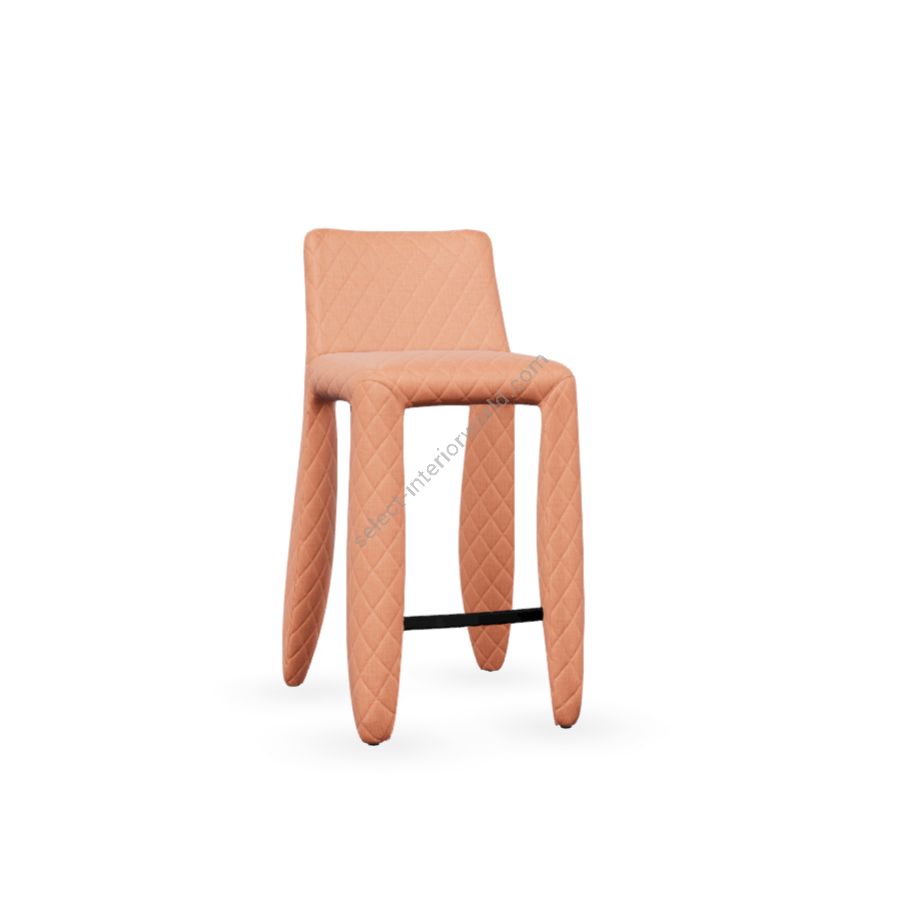 Barstool / Pink wool 546 (Canvas 2) upholstery / Size (HxWxD) cm.: 93 x 41 x 51 / inch.: 36.61" x 16.1" x 20.1"