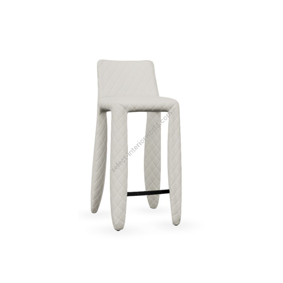 Barstool / Off-White (Macchedil Grezzo) upholstery / Size (HxWxD) cm.: 103 x 41 x 51 / inch.: 40.55" x 16.1" x 20.1"