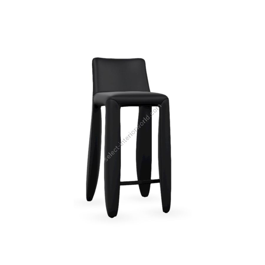 Barstool / Black (Abbracci) upholstery / Size (HxWxD) cm.: 103 x 41 x 51 / inch.: 40.55" x 16.1" x 20.1"