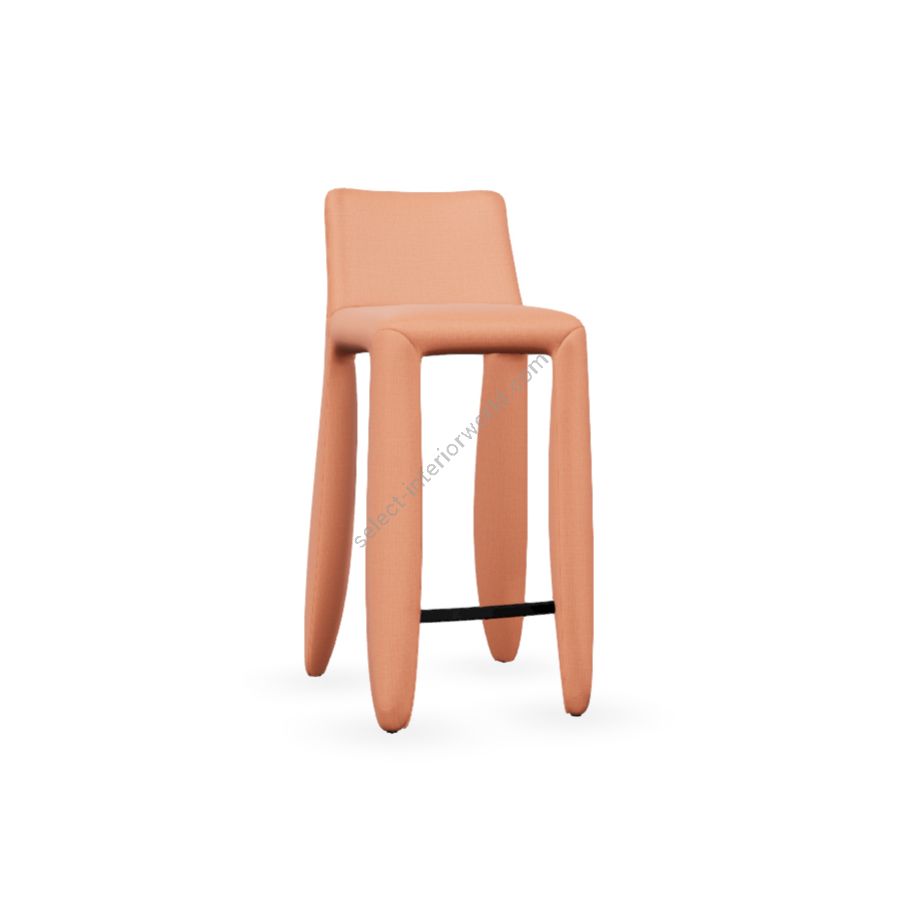 Barstool / Pink wool 546 (Canvas 2) upholstery / Size (HxWxD) cm.: 103 x 41 x 51 / inch.: 40.55" x 16.1" x 20.1"