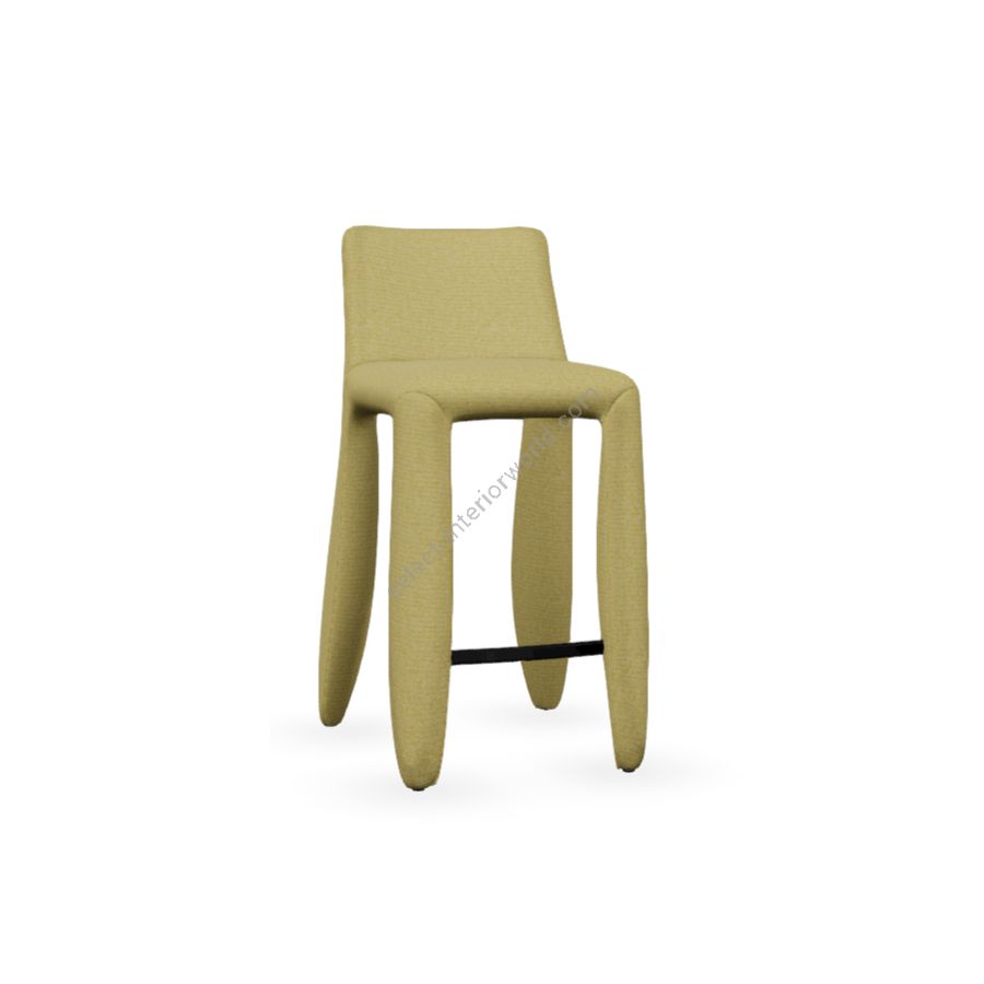 Barstool / Yellow 407 (Hallingdal 65) upholstery / Size (HxWxD) cm.: 93 x 41 x 51 / inch.: 36.61" x 16.1" x 20.1"