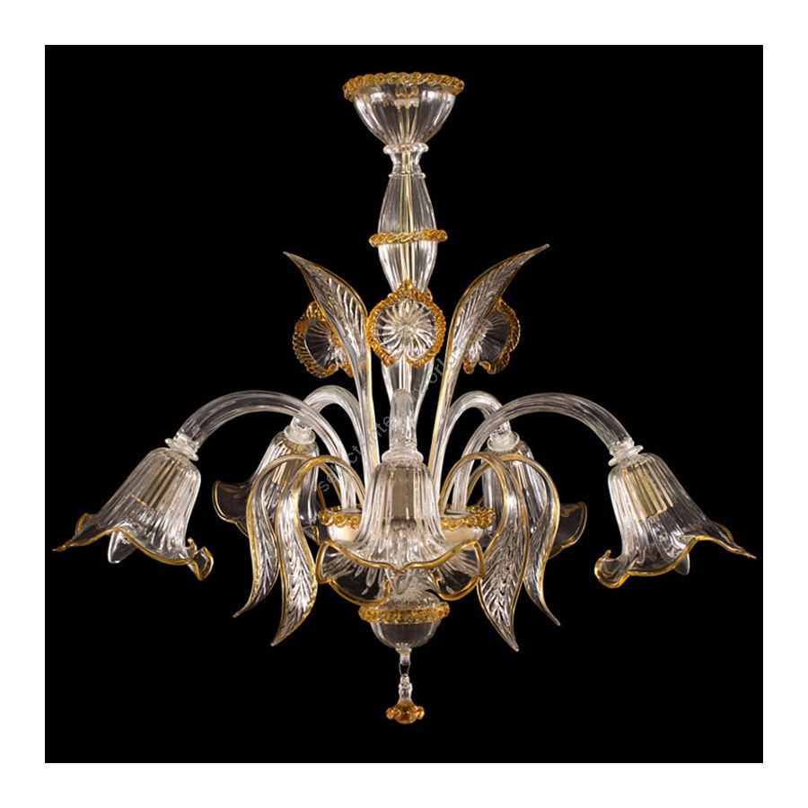 Clear with Acacia Glass / 5 lights (cm.: 70 x 70 x 70 / inch.: 27.56" x 27.56" x 27.56")