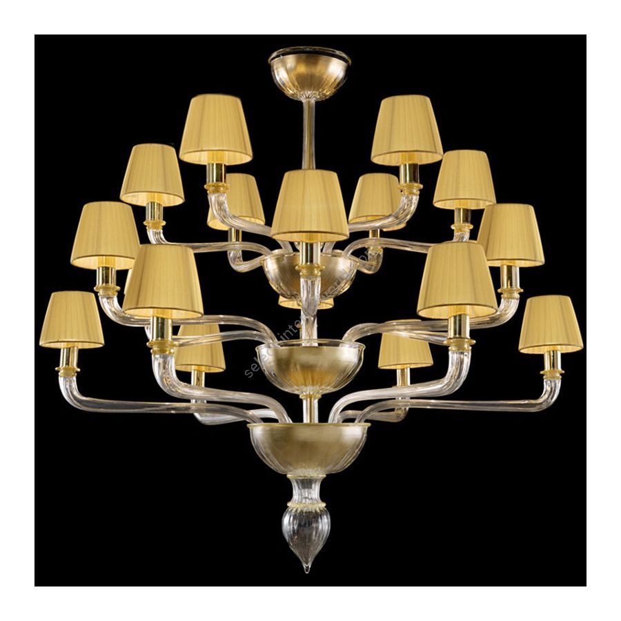 Clear Acacia Glass / Amber Lampshades