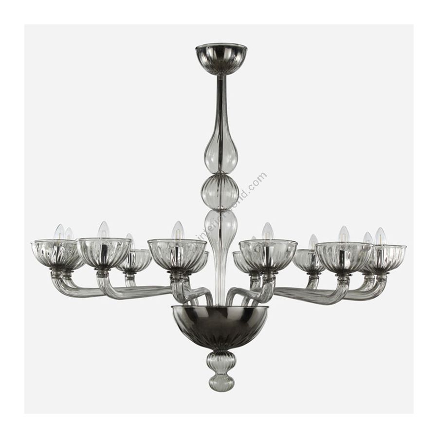 Gray Glass / 12 lights (cm.: 105 x 115 x 115 / inch.: 41.33" x 45.27" x 45.27")