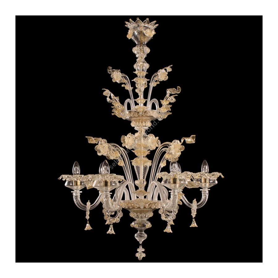 Clear with Gold Glass