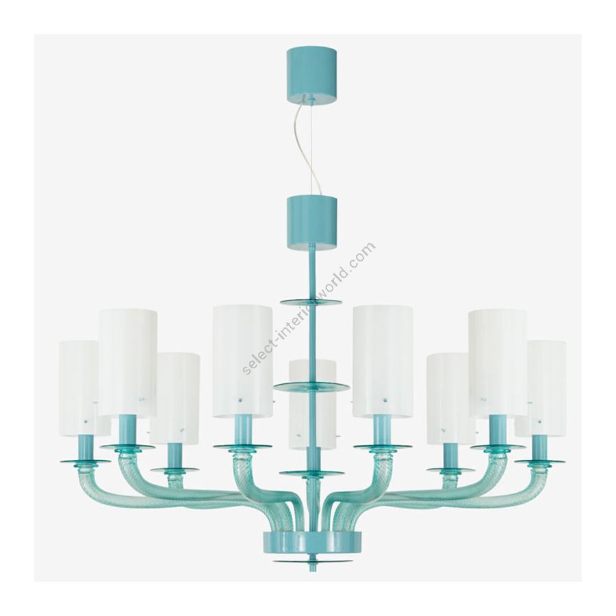 Green Glass Color / 9 lights (cm.: 70 x 100 x 100 / inch.: 27.56" x 39.37" x 39.37")