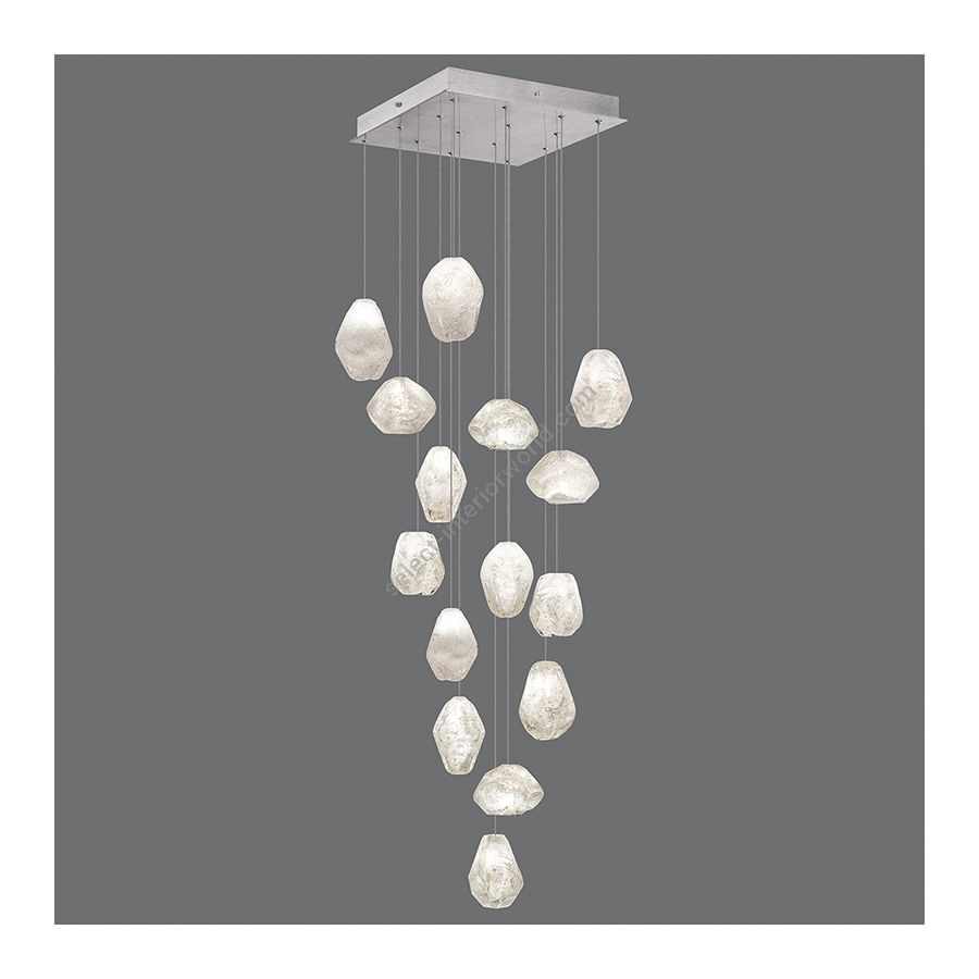 Platinized silver leaf finish